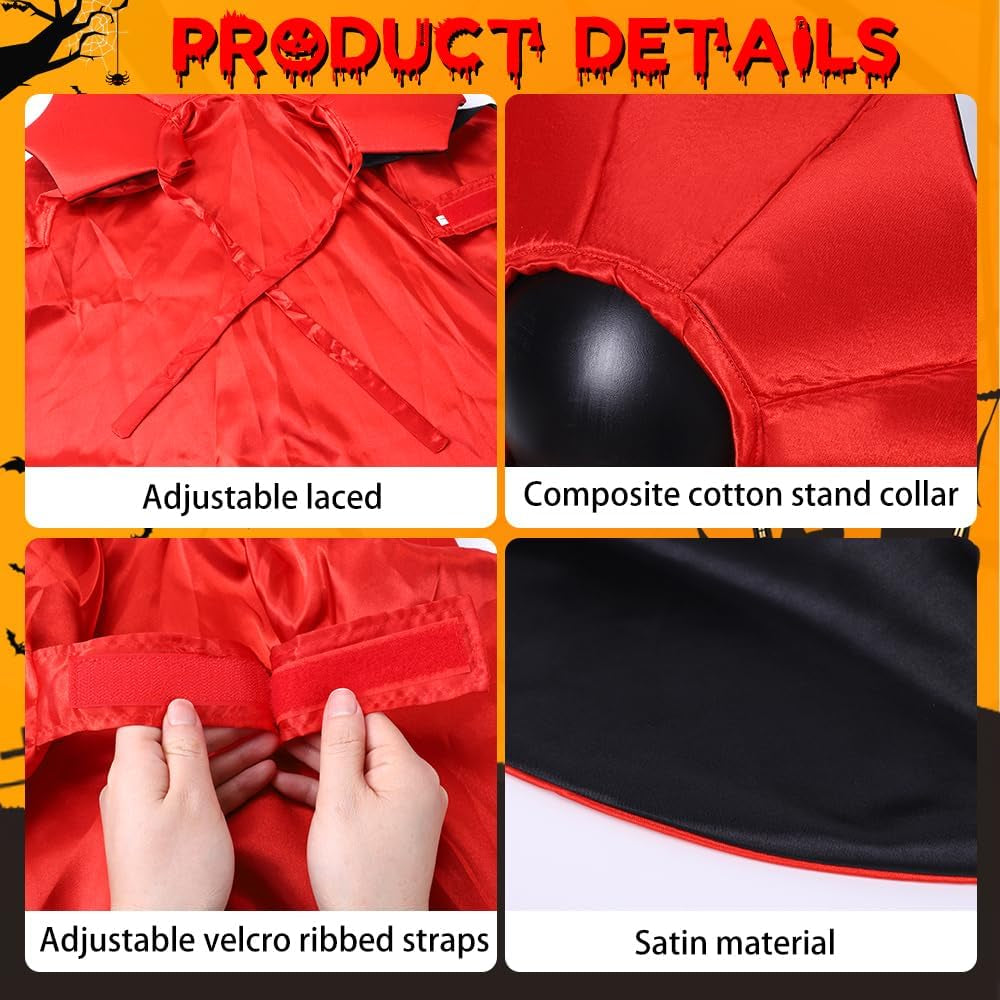 Halloween Dog Costume Vampire Devil Cape for M or L Dogs Adjustable Cloak