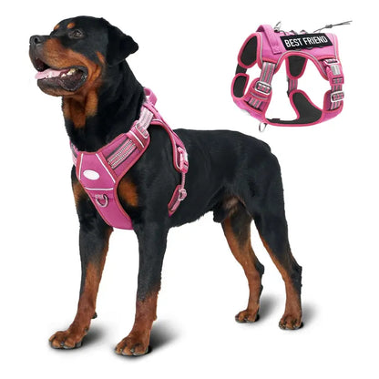 AUROTH Nylon Mesh Tactical Dog Harness Vest - Security, Law Enforcement, Service Use, Small-Large Dogs, Durable Reflective, Easy Control, No-Pull Adjustable Walking Pet Supply