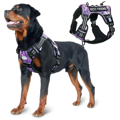 AUROTH Nylon Mesh Tactical Dog Harness Vest - Security, Law Enforcement, Service Use, Small-Large Dogs, Durable Reflective, Easy Control, No-Pull Adjustable Walking Pet Supply
