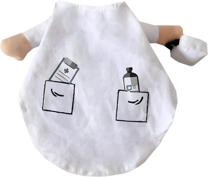 Dog Cat Doctor Costume Pet Doctor Clothing Halloween Jeans Outfit Apparel (XS)