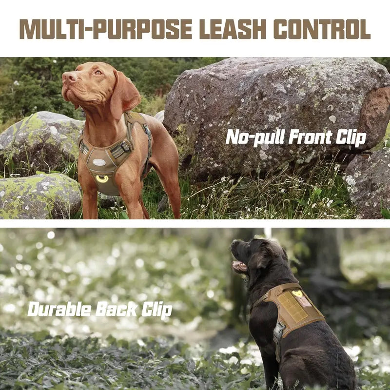 AUROTH Nylon Mesh Tactical Dog Harness Vest - Security, Law Enforcement, Service Use, Small-Large Dogs, Durable Reflective, Easy Control, No-Pull Adjustable Walking Pet Supply