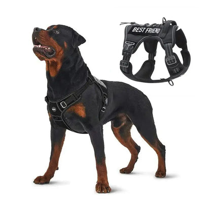 AUROTH Nylon Mesh Tactical Dog Harness Vest - Security, Law Enforcement, Service Use, Small-Large Dogs, Durable Reflective, Easy Control, No-Pull Adjustable Walking Pet Supply