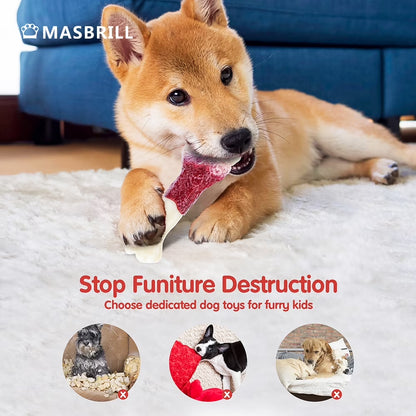 Dog Toys for Aggressive Chewers, Indestructible Durable Dog Chew Toys, Non-Toxic Food Grade Nylon Dog Bone Toy Reduces Boredom, for Small Medium and Large Breed
