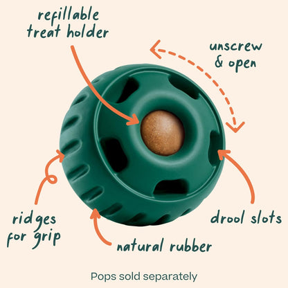 WOOF Pupsicle Interactive Dog Ball Toy - Large (Green)