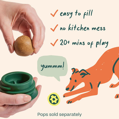 WOOF Pupsicle Interactive Dog Ball Toy - Large (Green)