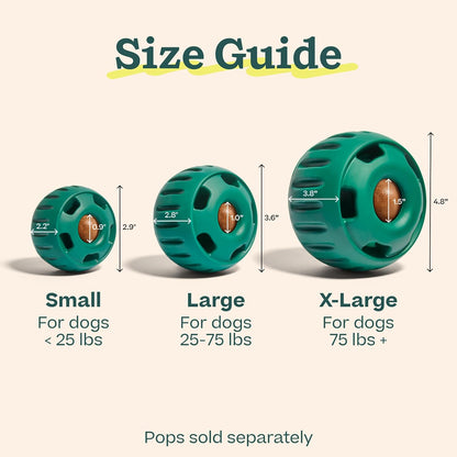 WOOF Pupsicle Interactive Dog Ball Toy - Large (Green)