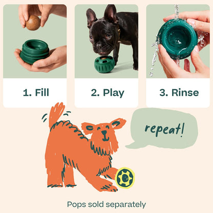 WOOF Pupsicle Interactive Dog Ball Toy - Large (Green)