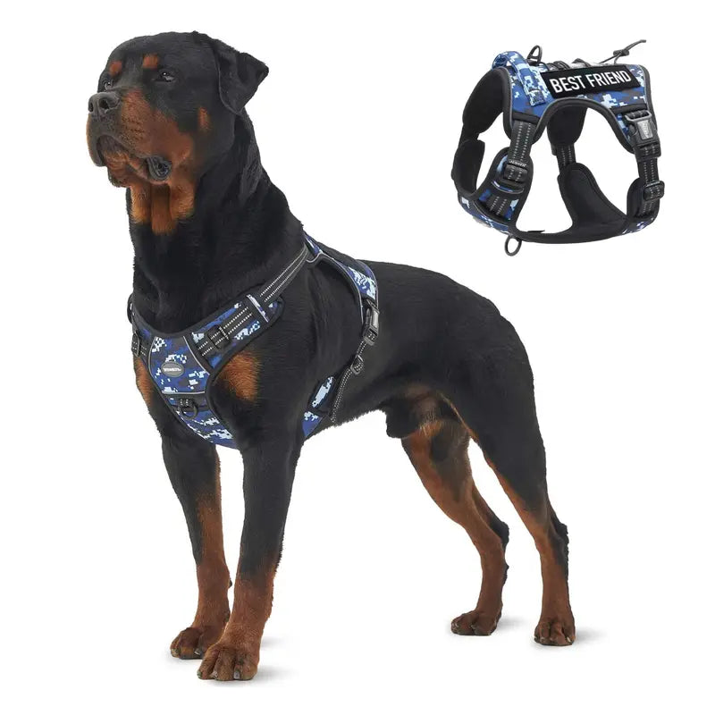 AUROTH Nylon Mesh Tactical Dog Harness Vest - Security, Law Enforcement, Service Use, Small-Large Dogs, Durable Reflective, Easy Control, No-Pull Adjustable Walking Pet Supply