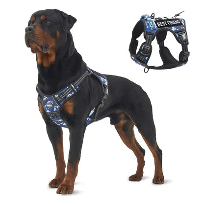 AUROTH Nylon Mesh Tactical Dog Harness Vest - Security, Law Enforcement, Service Use, Small-Large Dogs, Durable Reflective, Easy Control, No-Pull Adjustable Walking Pet Supply