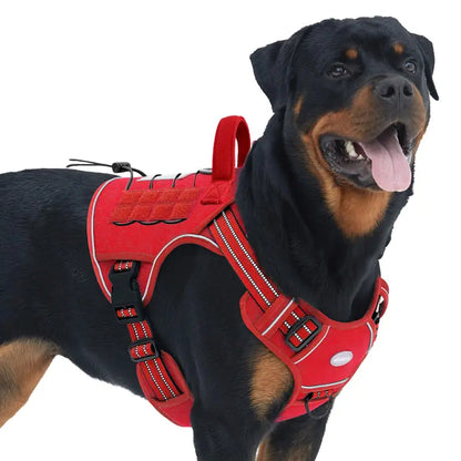 AUROTH Nylon Mesh Tactical Dog Harness Vest - Security, Law Enforcement, Service Use, Small-Large Dogs, Durable Reflective, Easy Control, No-Pull Adjustable Walking Pet Supply