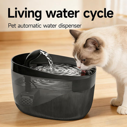Cat Water Fountain, 74Oz/2.2L, Automatic Pet Water Fountain Dual Flow Modes