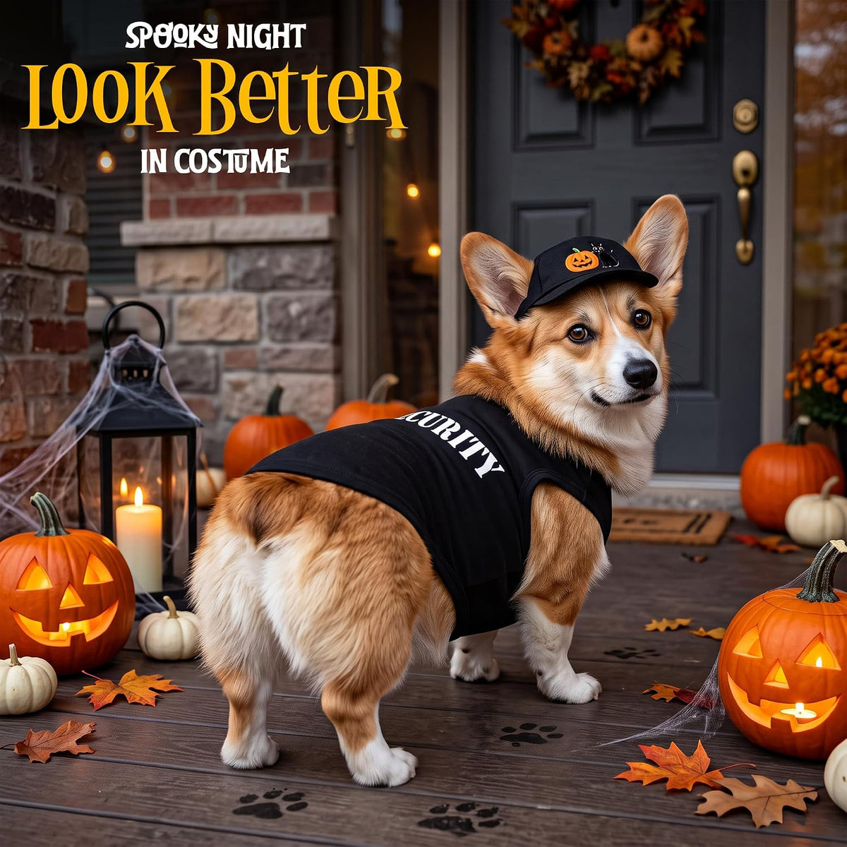 Dog Halloween Costume - Security Halloween Shirt for Dogs