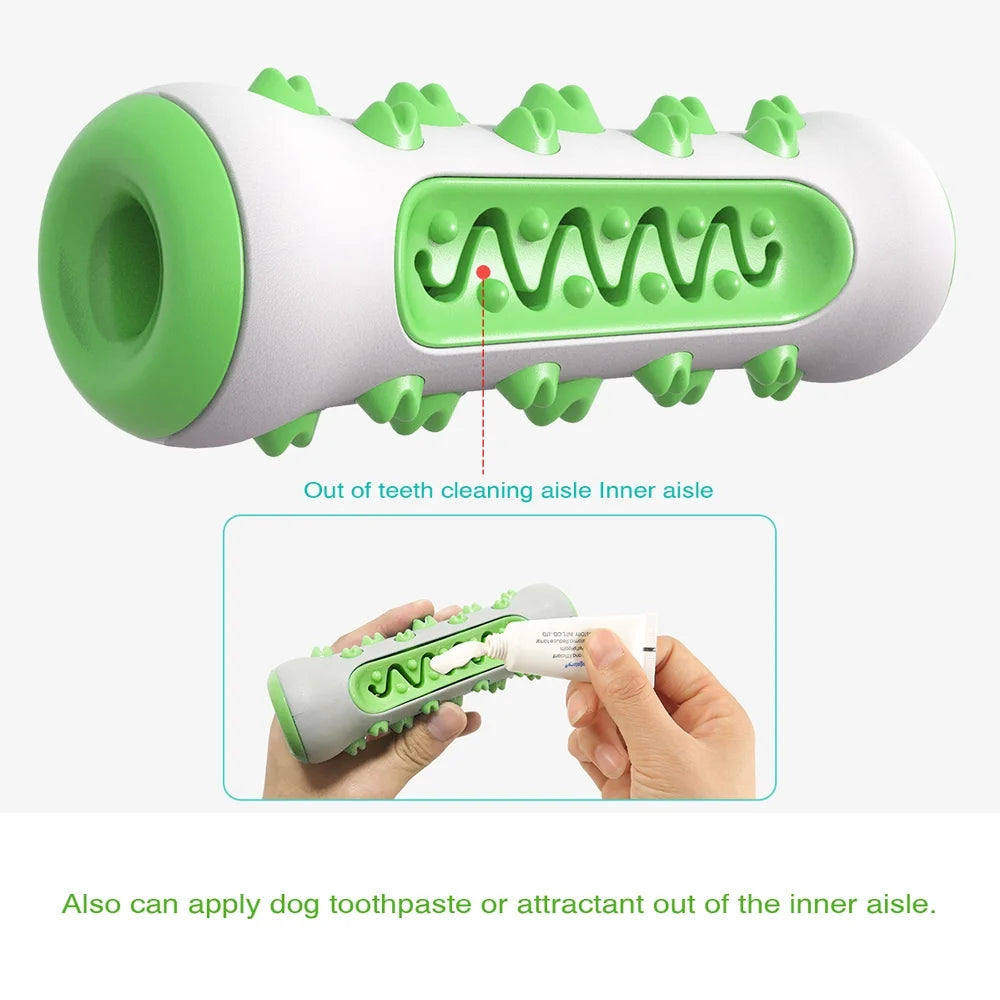 Rubber Dog Molar Toothbrush Toys Chew Cleaning Teeth Safe Puppy Dental Care Soft Pet Cleaning Toy Supplies Pet Accessories Green