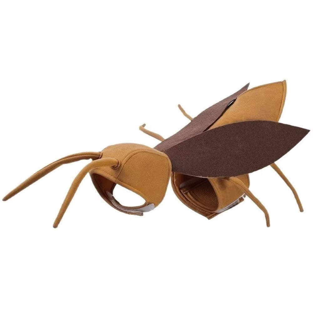 Realistic Pet Cockroach Cosplay Costume Funny with Wing Cat Cosplay Clothes Creative Costume Pranks Outfit Small Dogs