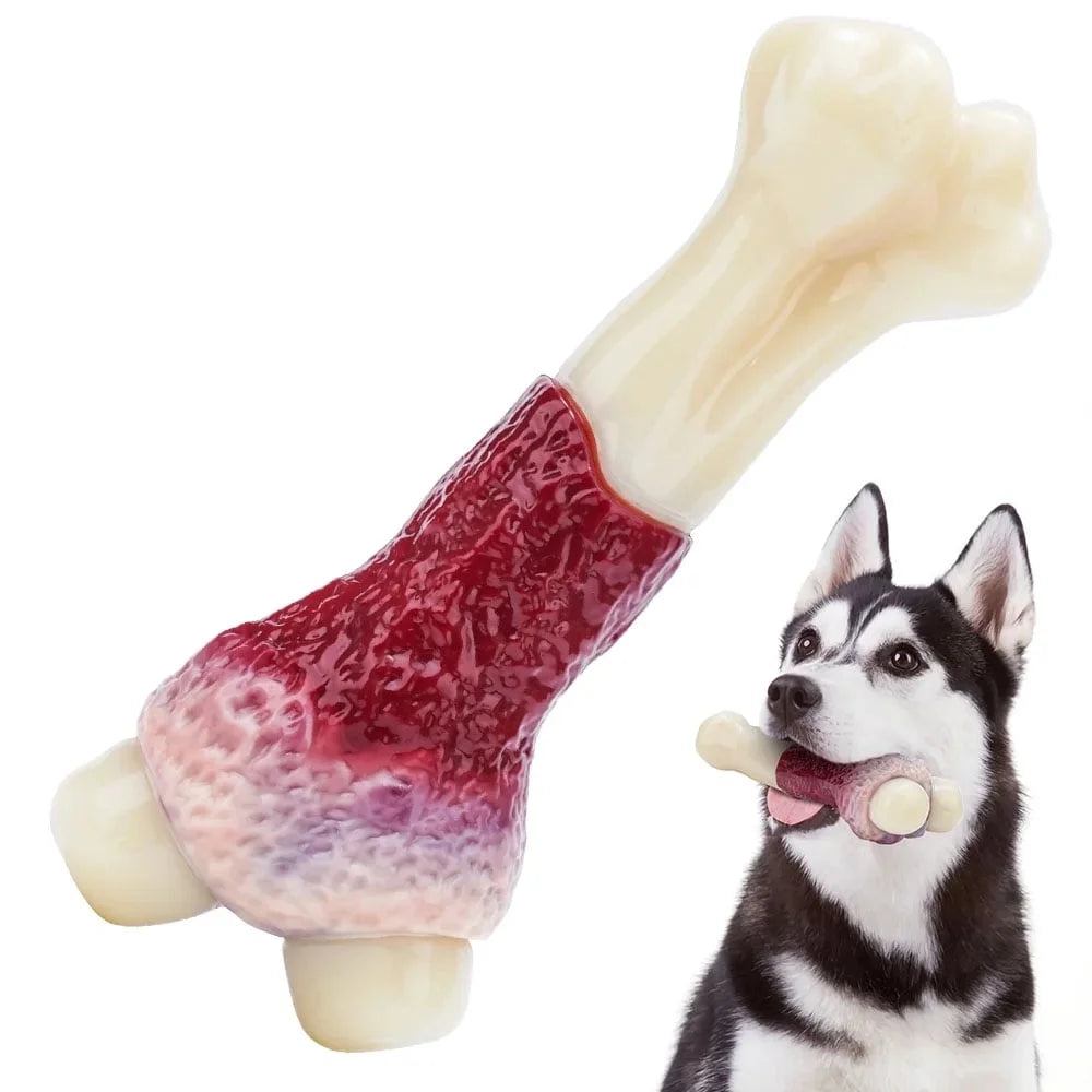 Dog Toys for Aggressive Chewers, Indestructible Durable Dog Chew Toys, Non-Toxic Food Grade Nylon Dog Bone Toy Reduces Boredom, for Small Medium and Large Breed
