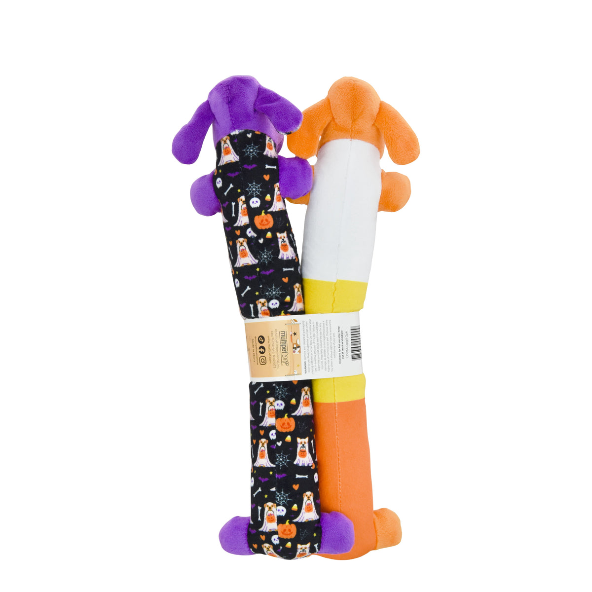 Halloween 12” Smiling Dog 2Pc Dog Toy Value Pack