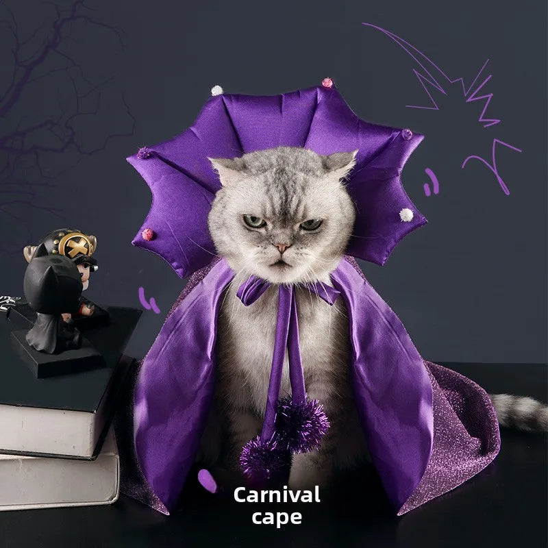 Purple Star Witch Cloak Halloween Pet Costume