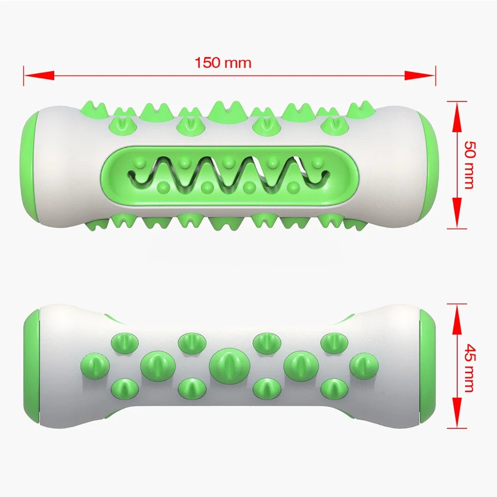 Rubber Dog Molar Toothbrush Toys Chew Cleaning Teeth Safe Puppy Dental Care Soft Pet Cleaning Toy Supplies Pet Accessories Green