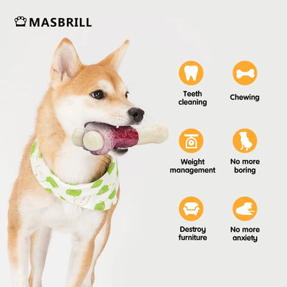 Dog Toys for Aggressive Chewers, Indestructible Durable Dog Chew Toys, Non-Toxic Food Grade Nylon Dog Bone Toy Reduces Boredom, for Small Medium and Large Breed