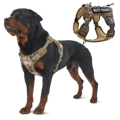 AUROTH Nylon Mesh Tactical Dog Harness Vest - Security, Law Enforcement, Service Use, Small-Large Dogs, Durable Reflective, Easy Control, No-Pull Adjustable Walking Pet Supply