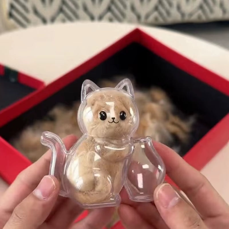 Cat Hair Storage Fridge Magnets Cat Whisker Holder Cat Hair Collection Fridge Magnets Pet Fur Keepsake Capsule DIY Souvenirs
