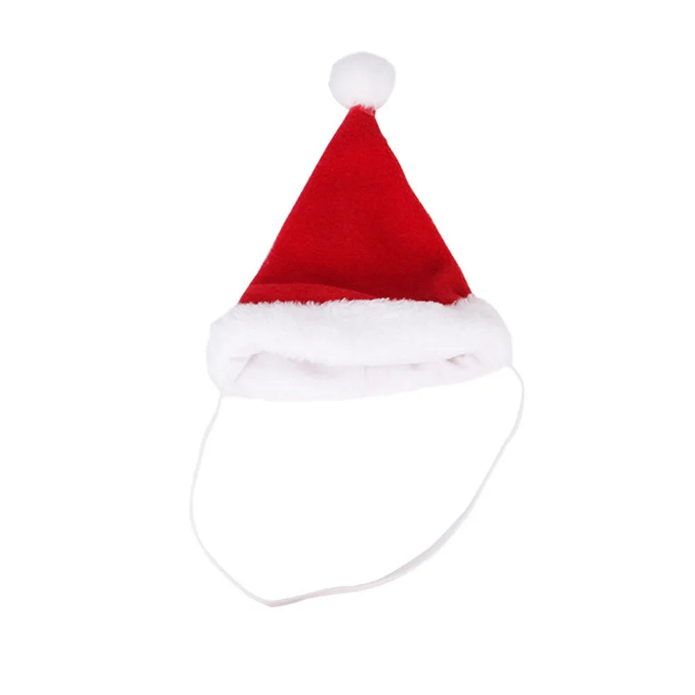 Holiday Santa Hat & Scarf Pet Costume Set | Festive Winter Cosplay for Cats & Small Dogs