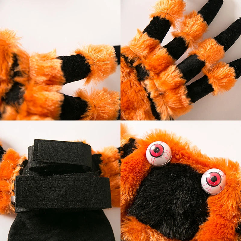 Halloween Red-Eyed Spider Pet Costume | Lightweight Harness-Style Transformation Outfit for Cats & Small Dogs