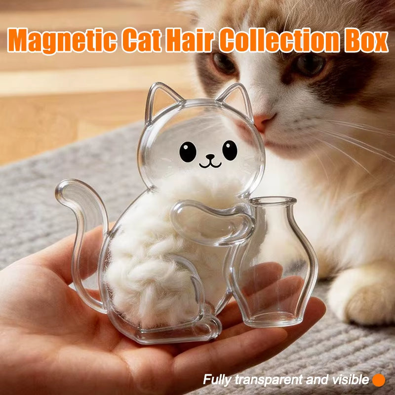 Cat Hair Storage Fridge Magnets Cat Whisker Holder Cat Hair Collection Fridge Magnets Pet Fur Keepsake Capsule DIY Souvenirs