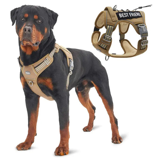 AUROTH Nylon Mesh Tactical Dog Harness Vest - Security, Law Enforcement, Service Use, Small-Large Dogs, Durable Reflective, Easy Control, No-Pull Adjustable Walking Pet Supply