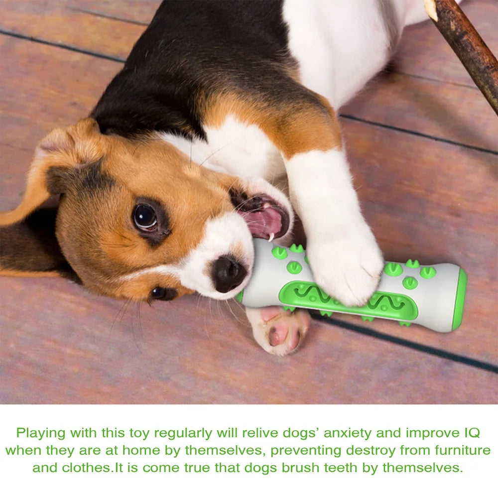 Rubber Dog Molar Toothbrush Toys Chew Cleaning Teeth Safe Puppy Dental Care Soft Pet Cleaning Toy Supplies Pet Accessories Green