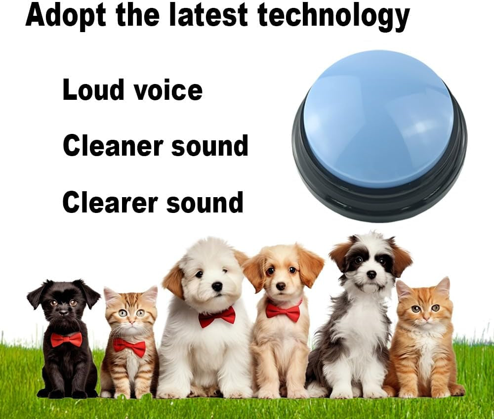 4Pcs Dog Buttons for Communication Recordable Dog Talking Buttons Set with Stickers Speaking Button for Dog Training Interactive Tool Answer Buzzers Buttons