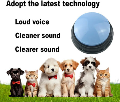 4Pcs Dog Buttons for Communication Recordable Dog Talking Buttons Set with Stickers Speaking Button for Dog Training Interactive Tool Answer Buzzers Buttons