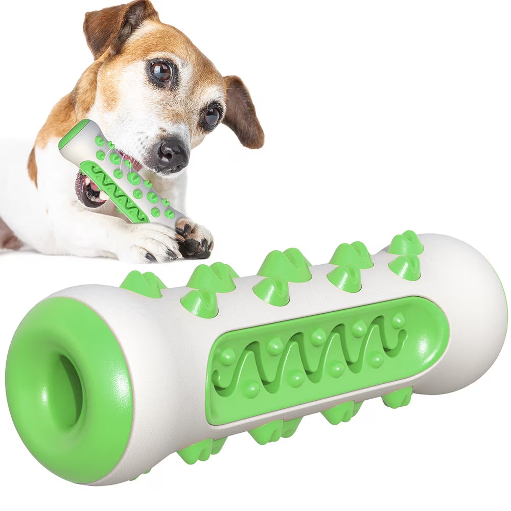 Rubber Dog Molar Toothbrush Toys Chew Cleaning Teeth Safe Puppy Dental Care Soft Pet Cleaning Toy Supplies Pet Accessories Green