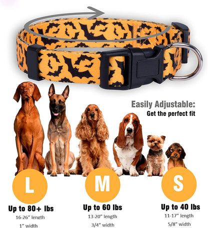 Native Pup Halloween Dog Collar | "Bats" Edition (Large)