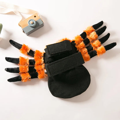 Halloween Red-Eyed Spider Pet Costume | Lightweight Harness-Style Transformation Outfit for Cats & Small Dogs
