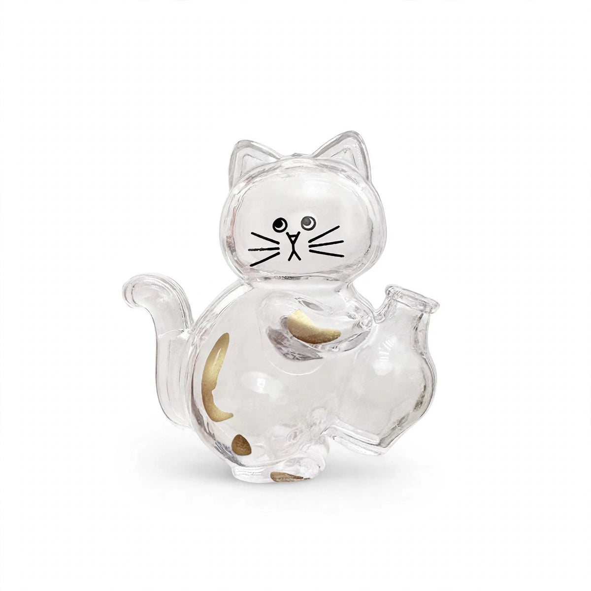 Clear cat-shaped keepsake capsule magnet